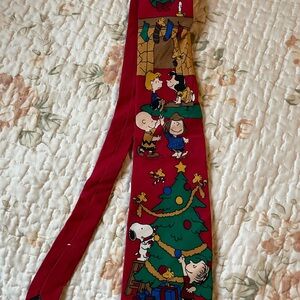 Peanuts characters Red Tie Christmas themed
